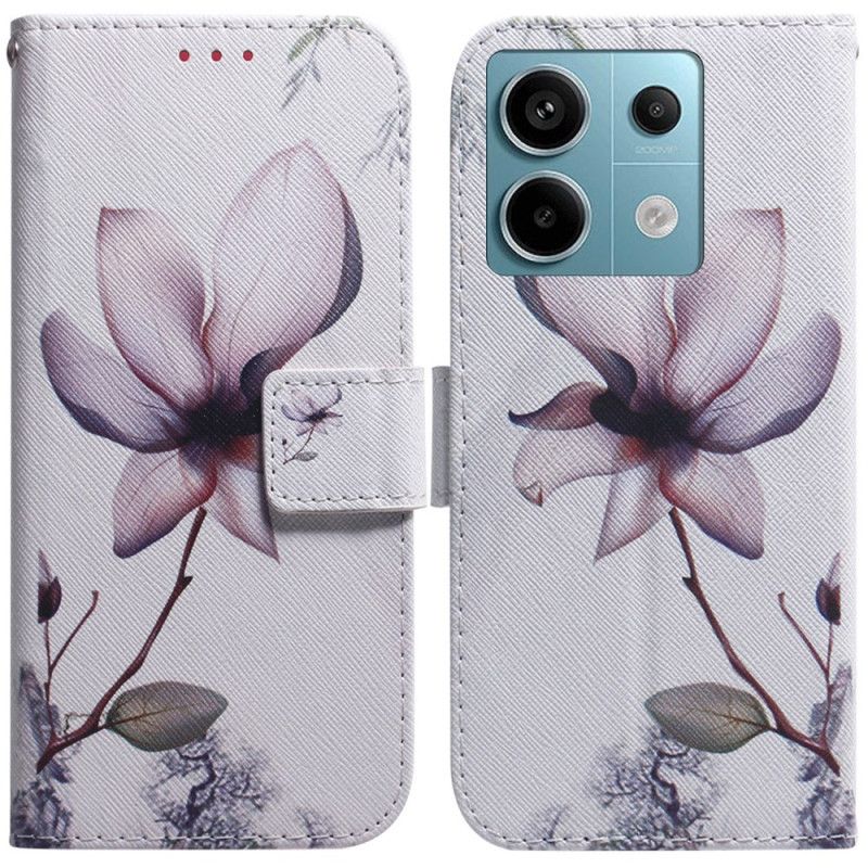 Lærdeksel Folio Deksel Poco X6 5g Rosa Blomst