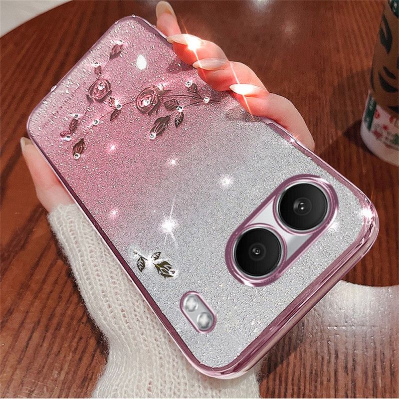 Deksel Oneplus Nord 4 Kadem-paljetter Og Rhinestones Beskyttelse Deksel