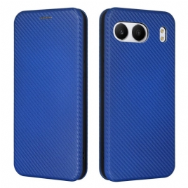 Folio Deksel Lær Oneplus Nord 4 Mobildeksel Karbonfiber Fiber