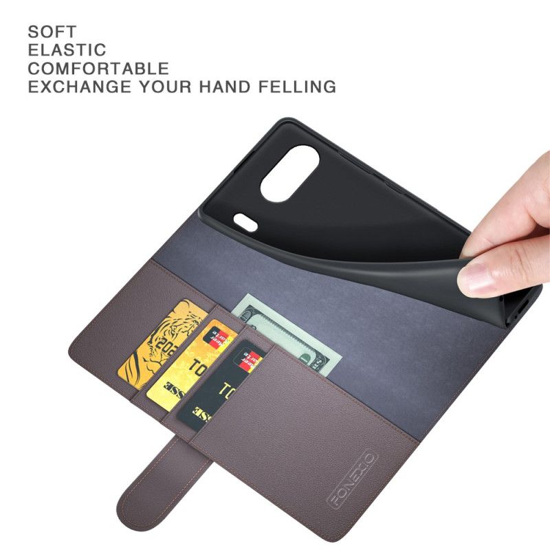 Folio Deksel Oneplus Nord 4 Ekte Skinn Beskyttelse Deksel