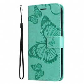 Folio Deksel Oneplus Nord 4 Kjempestor Sommerfuglrem Beskyttelse Deksel