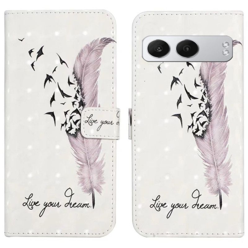 Folio Deksel Oneplus Nord 4 Rosa 3d-fjær