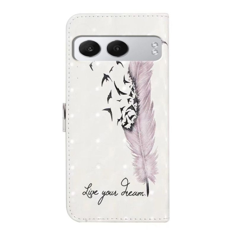 Folio Deksel Oneplus Nord 4 Rosa 3d-fjær