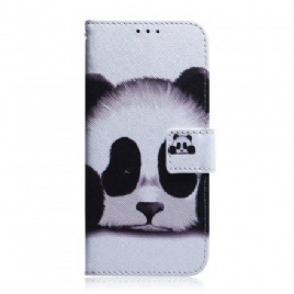 Folio Deksel Til Samsung Galaxy A70 Panda-ansikt