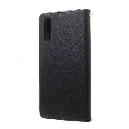 Lærdeksel Til Samsung Galaxy A70 Med Kjede Thong Sommerfugler Og Blomster