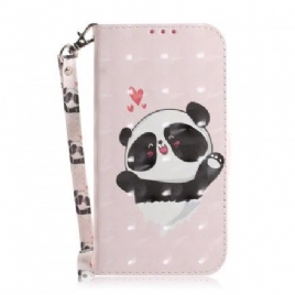 Folio Deksel Til Sony Xperia 10 Plus Med Kjede Panda Love Med Stropp