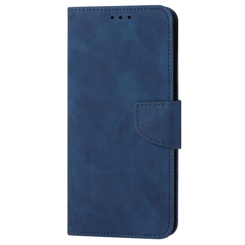 Folio Deksel Til Xiaomi 12T / 12T Pro Med Kjede Strappy I Vanlig Skinneffekt