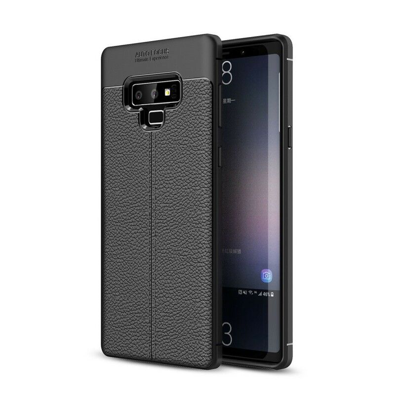 Deksel Til Samsung Galaxy Note 9 Dobbellinje Litchi-skinneffekt