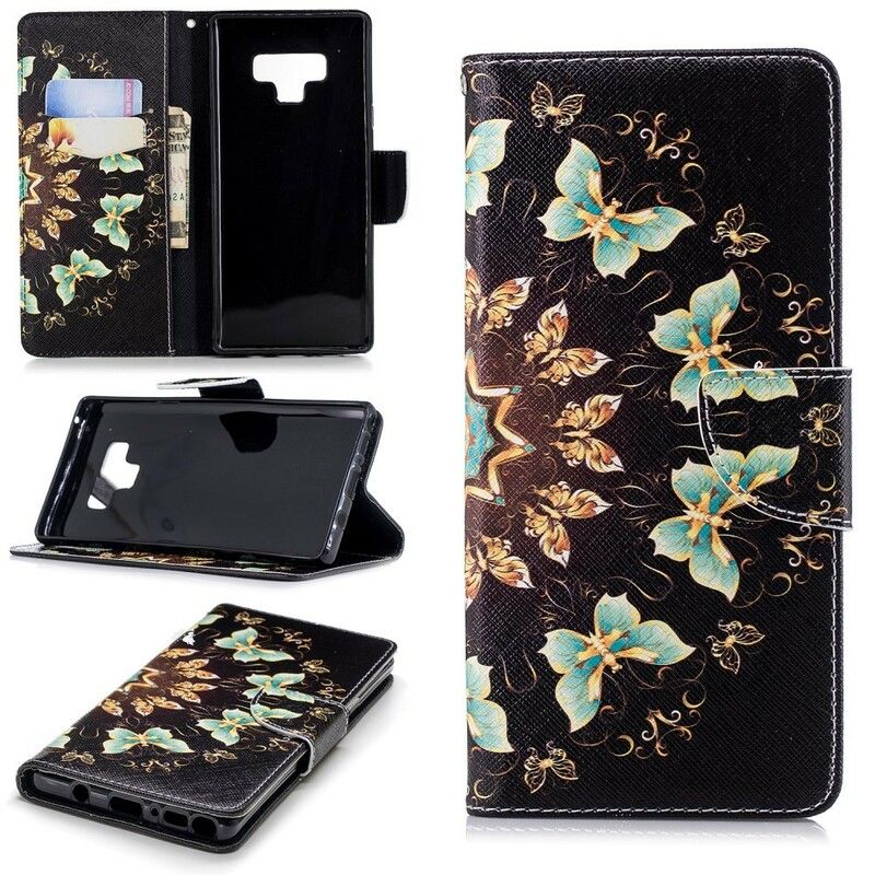 Folio Deksel Til Samsung Galaxy Note 9 Sommerfuglmandala