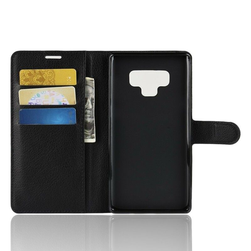 Lærdeksel Til Samsung Galaxy Note 9 Retro Litchi
