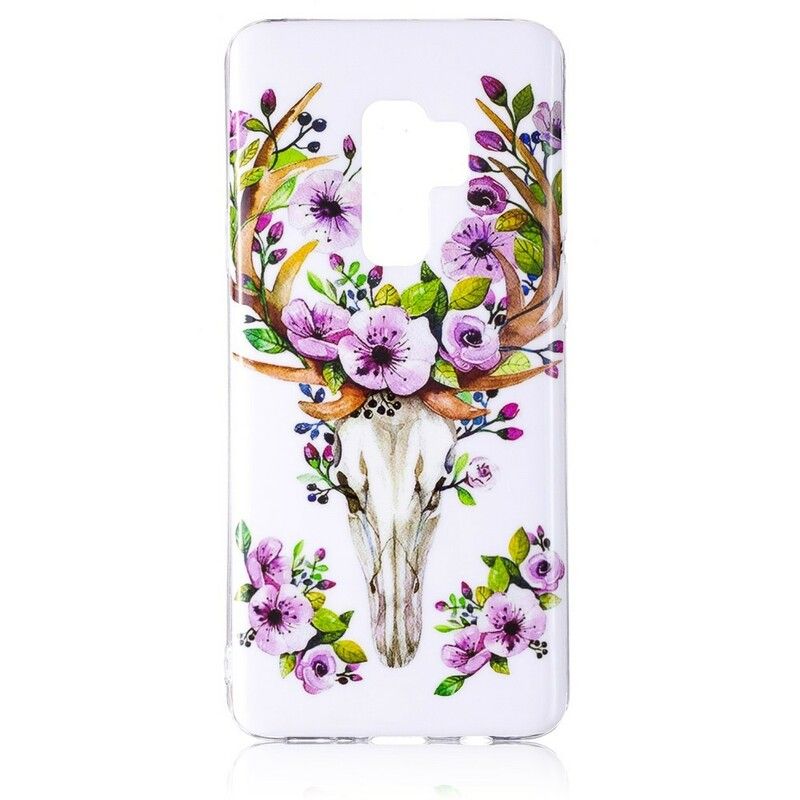 Deksel Til Samsung Galaxy S9 Fluorescerende Blomsterelg