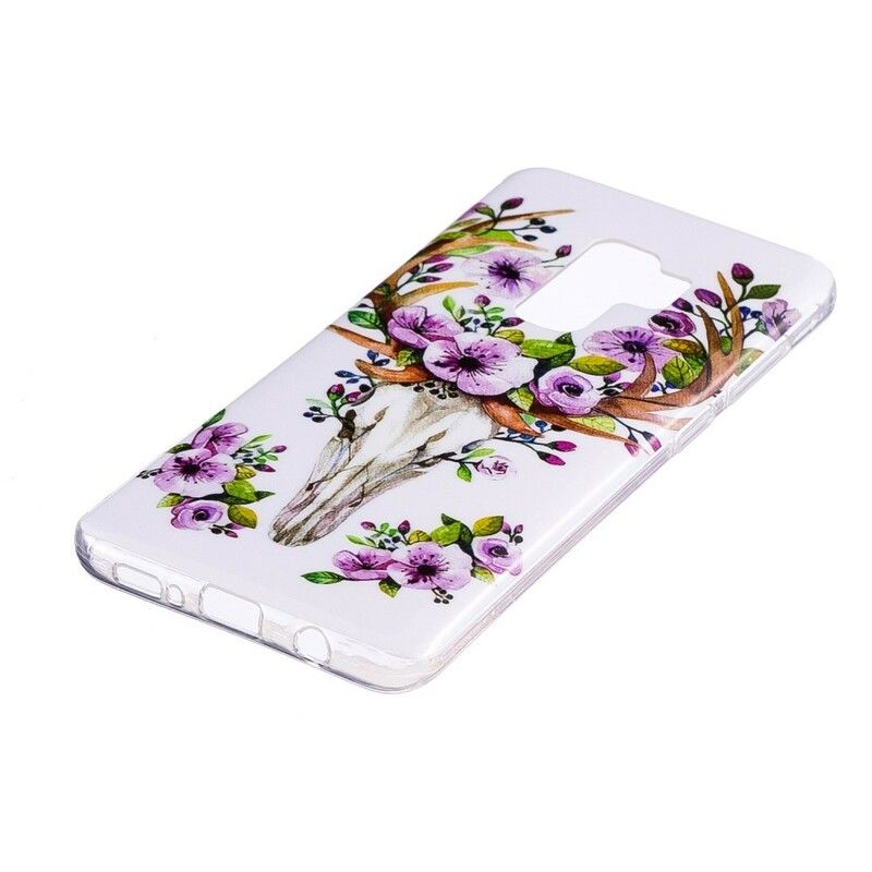 Deksel Til Samsung Galaxy S9 Fluorescerende Blomsterelg