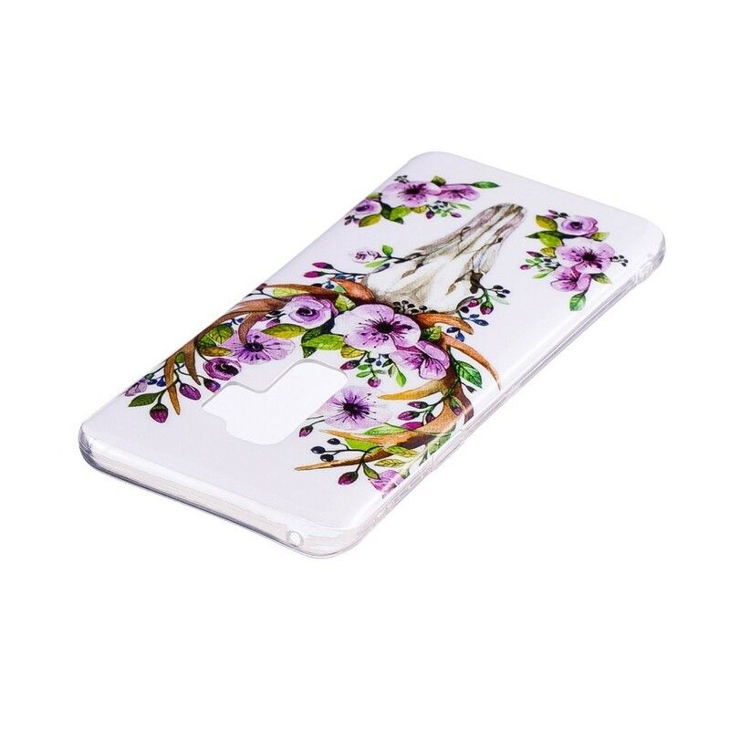 Deksel Til Samsung Galaxy S9 Fluorescerende Blomsterelg