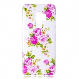 Deksel Til Samsung Galaxy S9 Fluorescerende Liberty-blomster