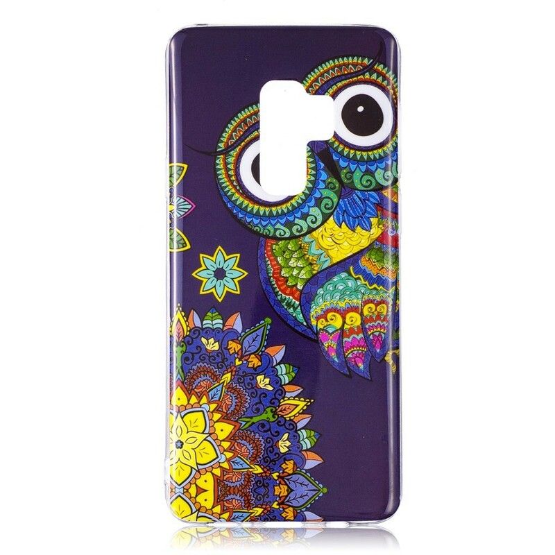 Deksel Til Samsung Galaxy S9 Fluorescerende Ugle Mandala