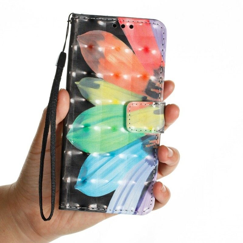 Folio Deksel Til Samsung Galaxy S9 Malt Blomst