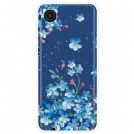 Deksel Til Samsung Galaxy A03 Core Blå Blomster