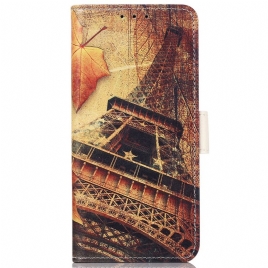 Folio Deksel Til Samsung Galaxy A03 Core Eiffeltårnet Om Høsten