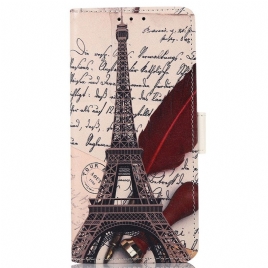 Folio Deksel Til Samsung Galaxy A03 Core Poetens Eiffeltårn