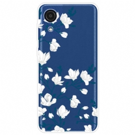 Mobildeksel Til Samsung Galaxy A03 Core Små Hvite Blomster