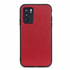 Deksel Til Oppo Reno 6 5G Ekte Litchi-skinn