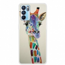 Deksel Til Oppo Reno 6 5G Fargerik Giraff