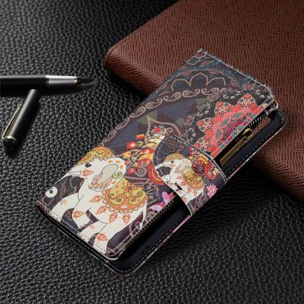 Folio Deksel Til Oppo Reno 6 5G Elefantglidelåslomme