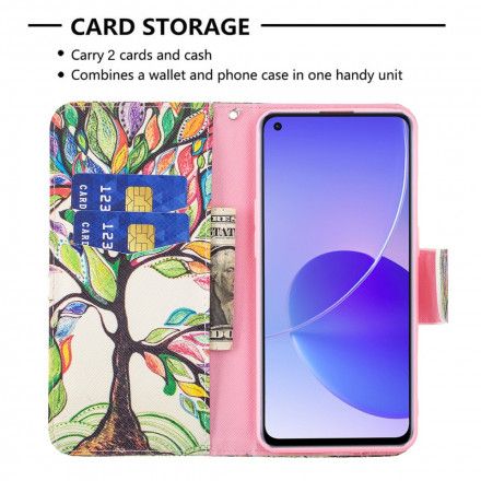 Folio Deksel Til Oppo Reno 6 5G Farget Tre