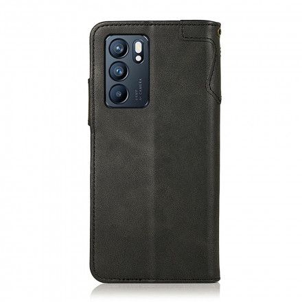 Folio Deksel Til Oppo Reno 6 5G Khazneh Magnetisk Knapp