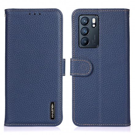 Folio Deksel Til Oppo Reno 6 5G Litchi Khazneh Lær