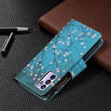 Folio Deksel Til Oppo Reno 6 5G Lomme Med Glidelås I Tre