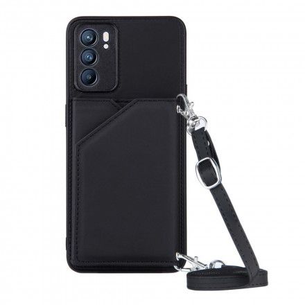 Mobildeksel Til Oppo Reno 6 5G Skulderstropp Kortholder