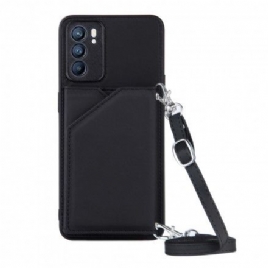 Mobildeksel Til Oppo Reno 6 5G Skulderstropp Kortholder