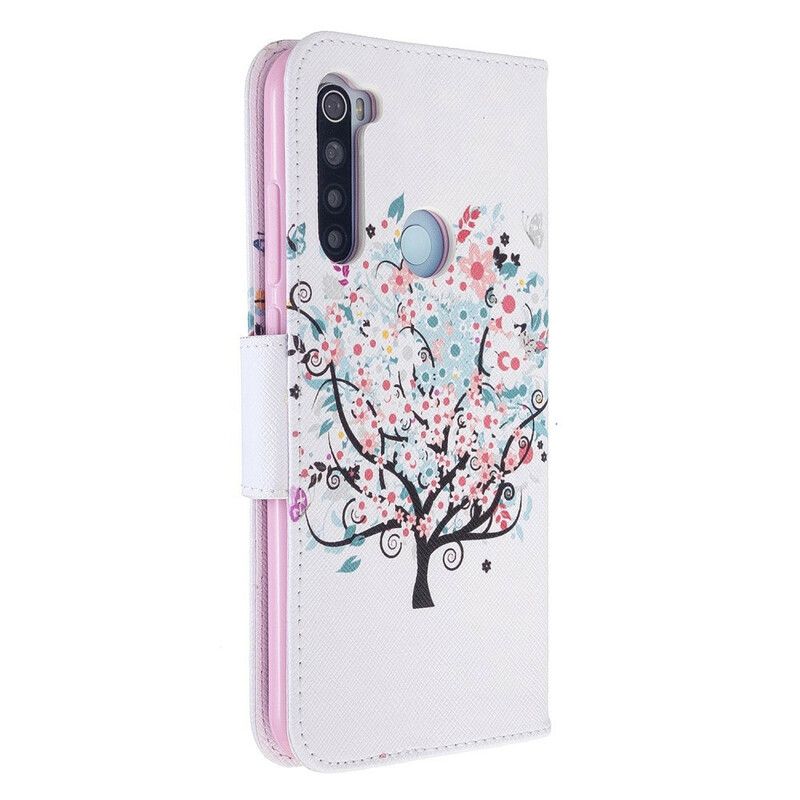 Folio Deksel Til Xiaomi Redmi Note 8T Blomstret Tre