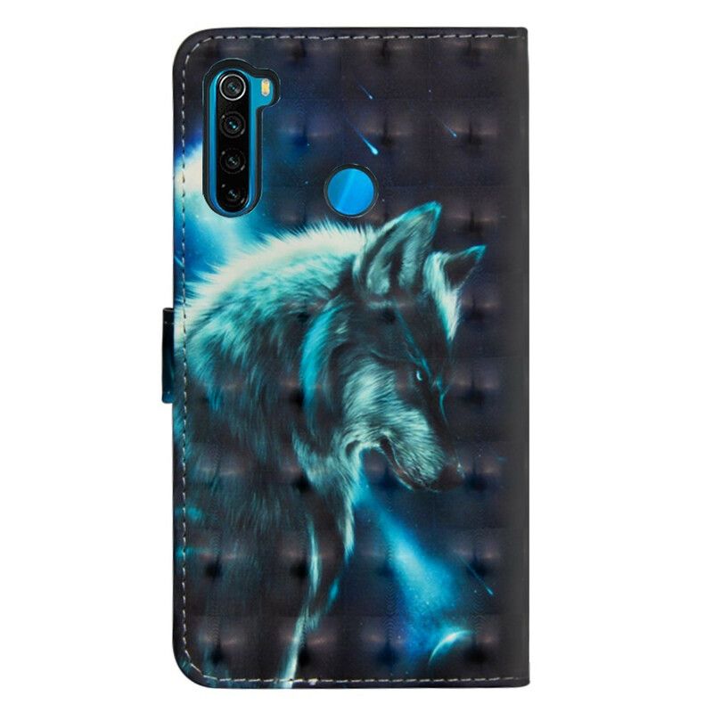 Folio Deksel Til Xiaomi Redmi Note 8T Majestic Wolf