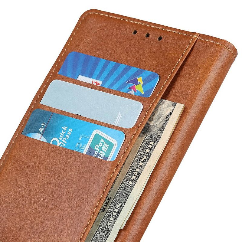 Folio Deksel Til Xiaomi Redmi Note 8T Vintage Kunstskinn Og Knapp