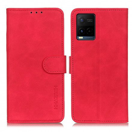 Folio Deksel Til Vivo Y33s / Y21 / Y21s Matt Vintage Skinneffekt Khazneh