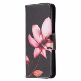 Folio Deksel Til Poco M3 Rosa Blomst