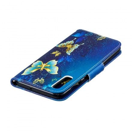Folio Deksel Til Samsung Galaxy A50 Gylne Sommerfugler