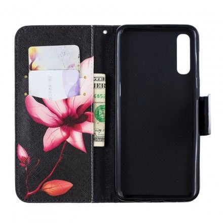 Folio Deksel Til Samsung Galaxy A50 Rosa Blomst