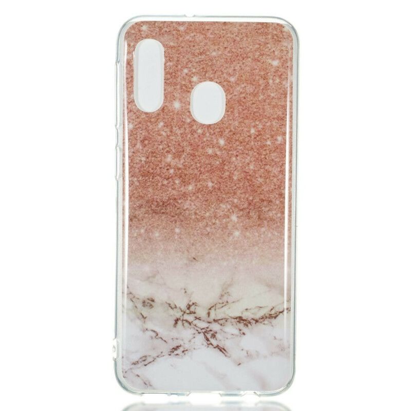 Deksel Til Samsung Galaxy A20e Glittermarmor