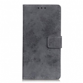 Folio Deksel Til Samsung Galaxy A20e Vintage Skinneffekt
