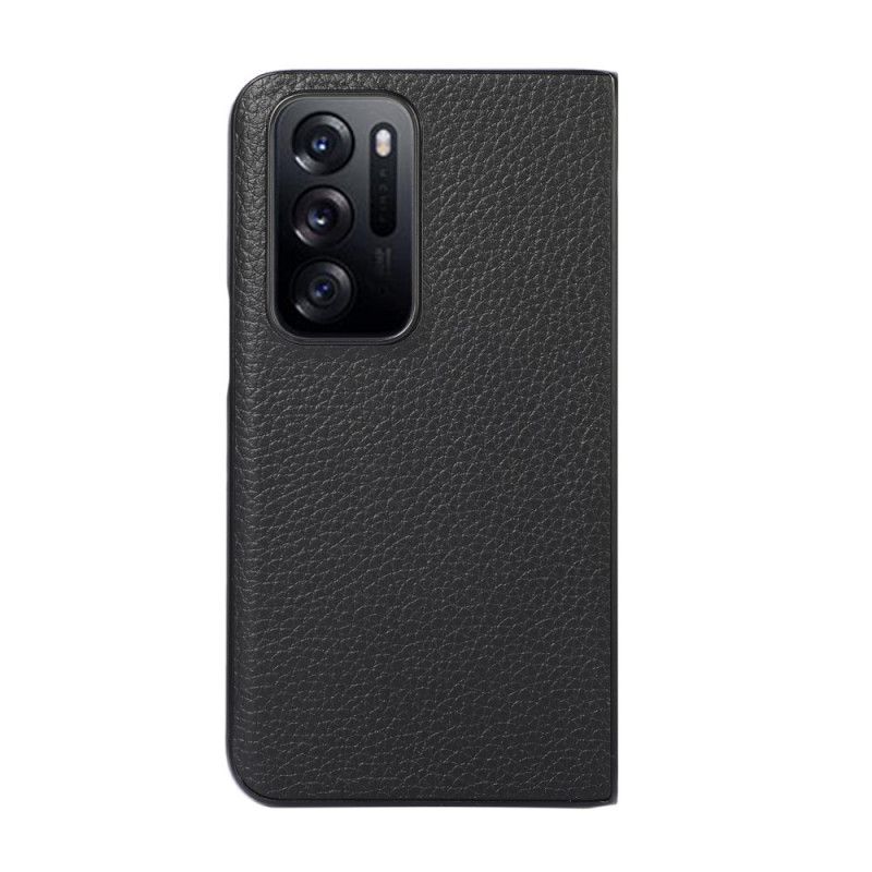 Deksel Til Oppo Find N Ekte Litchi-designskinn