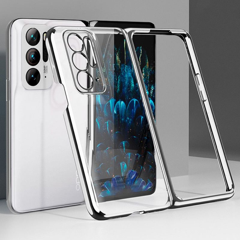 Deksel Til Oppo Find N Transparent Med Metallfrontramme