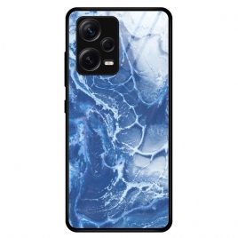 Deksel Til Xiaomi Redmi Note 12 Pro Plus Marmorfarger Herdet Glass