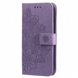 Folio Deksel Til Xiaomi Redmi Note 12 Pro Plus Med Kjede Rem Blomst Mandala