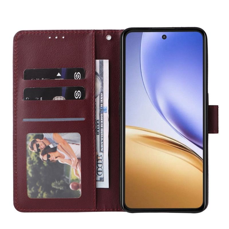 Folio Deksel Realme 14t 5g Ensfarget Stropp