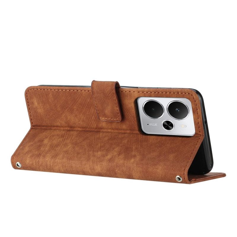 Folio Deksel Realme 14t 5g Linjer Beskyttelse Deksel