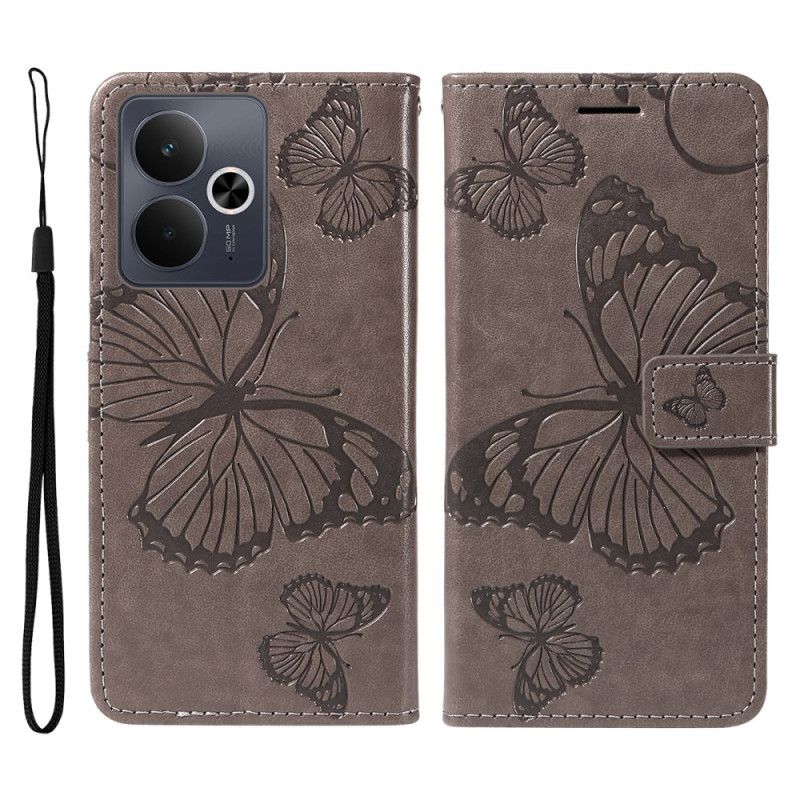 Folio Deksel Til Realme 14t 5g Kjempestore Sommerfugler