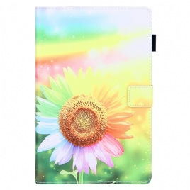 Folio Deksel Til Samsung Galaxy Tab A8 Blomster I Solen